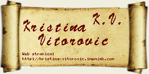 Kristina Vitorović vizit kartica